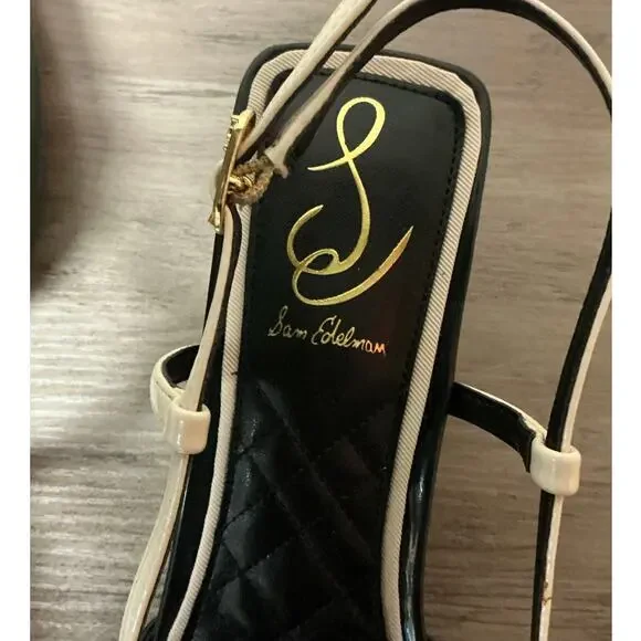 Sam Edelman Women’s Toni Pointed Toe Kitten Heel Pumps Leather Size 9.5 - Picture 8 of 11